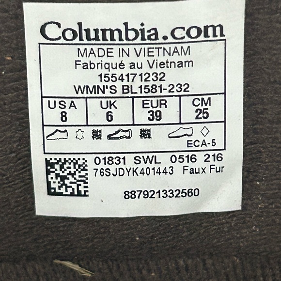 Columbia Snow Boots Women’s size 8 Ice Maiden II Boot winter brown leather - Picture 10 of 11